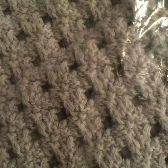 Ann Taylor Loft Blue/Grey Scallop Ballet Neck Open Stitch Sweater NWT - Picture 3 of 3